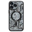 For iPhone 11 Pro Max Electroplated Circuit Board Pattern MagSafe Phone Case(Black) - 1