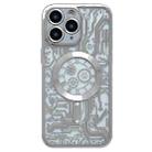 For iPhone 11 Pro Max Electroplated Circuit Board Pattern MagSafe Phone Case(Silver) - 1