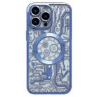 For iPhone 12 Pro Electroplated Circuit Board Pattern MagSafe Phone Case(Sierra Blue) - 1