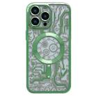 For iPhone 12 Pro Electroplated Circuit Board Pattern MagSafe Phone Case(Green) - 1