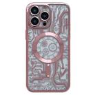 For iPhone 13 Pro Electroplated Circuit Board Pattern MagSafe Phone Case(Pink) - 1