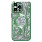 For iPhone 13 Pro Max Electroplated Circuit Board Pattern MagSafe Phone Case(Green) - 1