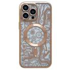 For iPhone 13 Pro Max Electroplated Circuit Board Pattern MagSafe Phone Case(Gold) - 1