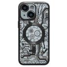 For iPhone 14 Electroplated Circuit Board Pattern MagSafe Phone Case(Black) - 1