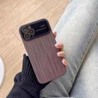 For iPhone 13 Pro Max Wood Grain TPU Phone Case with Lens Film(Grey) - 1