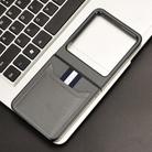 For Tecno Phantom V Flip2 Litchi Texture Card Slots Back Cover Phone Case(Grey) - 2