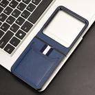 For Tecno Phantom V Flip2 Litchi Texture Card Slots Back Cover Phone Case(Blue) - 2