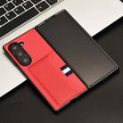 For Samsung Galaxy Z Fold6 Litchi Texture Card Slots Back Cover Phone Case(Red) - 2