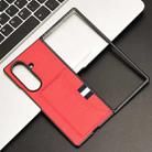 For Samsung Galaxy Z Fold7 5G Litchi Texture Card Slots Back Cover Phone Case(Red) - 2