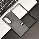 For Samsung Galaxy Z Fold7 5G Litchi Texture Card Slots Back Cover Phone Case(Grey) - 2