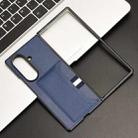 For Samsung Galaxy Z Fold7 5G Litchi Texture Card Slots Back Cover Phone Case(Blue) - 2