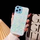 For iPhone 12 Pro Luminous Epoxy TPU Glitter Phone Case(Blue) - 1