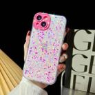 For iPhone 13 Luminous Epoxy TPU Glitter Phone Case(Pink) - 1