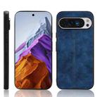 For Google Pixel 9 / Pixel 9 Pro Cow Pattern Sewing Back Cover Phone Case(Blue) - 1