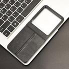 For Tecno Phantom V Flip2 Cow Pattern Sewing Back Cover Phone Case(Black) - 2