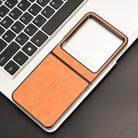 For Tecno Phantom V Flip2 Cow Pattern Sewing Back Cover Phone Case(Yellow) - 2