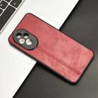 For Honor 200 Pro Cow Pattern Sewing Back Cover Phone Case(Red) - 2