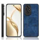 For Honor 200 Pro Cow Pattern Sewing Back Cover Phone Case(Blue) - 1