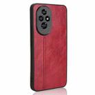 For Honor 200 Cow Pattern Sewing Back Cover Phone Case(Red) - 3