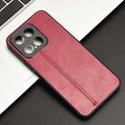 For Honor X5b / Honor X5b Plus Cow Pattern Sewing Back Cover Phone Case(Red) - 2