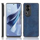 For OPPO Reno 10 Pro 5G Cow Pattern Sewing Back Cover Phone Case(Blue) - 1