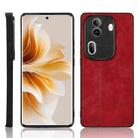 For OPPO Reno11 Pro Global Cow Pattern Sewing Back Cover Phone Case(Red) - 1