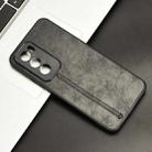 For OPPO Reno12 5G Global Cow Pattern Sewing Back Cover Phone Case(Black) - 2