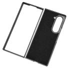 For Samsung Galaxy Z Fold6 Cow Pattern Sewing Back Cover Phone Case(Black) - 3