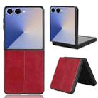 For Samsung Galaxy Z Flip7 5G Cow Pattern Sewing Back Cover Phone Case(Red) - 1