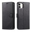 For iPhone 11 AZNS Sheepskin Texture Horizontal Flip Leather Case with Holder & Card Slots & Wallet(Black) - 1