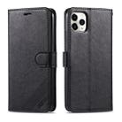 For iPhone 11 Pro AZNS Sheepskin Texture Horizontal Flip Leather Case with Holder & Card Slots & Wallet(Black) - 1