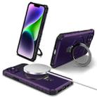 For iPhone 15 Plus MagSafe Magnetic Holder Phone Case(Purple) - 1