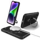 For iPhone 14 MagSafe Magnetic Holder Phone Case(Black) - 1