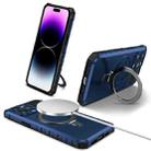 For iPhone 14 Pro MagSafe Magnetic Holder Phone Case(Blue) - 1