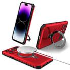 For iPhone 14 Pro Max MagSafe Magnetic Holder Phone Case(Red) - 1