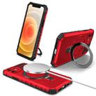 For iPhone 12 MagSafe Magnetic Holder Phone Case(Red) - 1