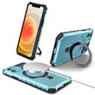 For iPhone 12 MagSafe Magnetic Holder Phone Case(Light Blue) - 1