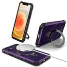 For iPhone 12 MagSafe Magnetic Holder Phone Case(Purple) - 1