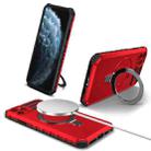 For iPhone 11 Pro Max MagSafe Magnetic Holder Phone Case(Red) - 1