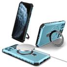 For iPhone 11 Pro Max MagSafe Magnetic Holder Phone Case(Light Blue) - 1