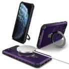 For iPhone 11 Pro MagSafe Magnetic Holder Phone Case(Purple) - 1