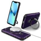 For iPhone 13 MagSafe Magnetic Holder Phone Case(Purple) - 1