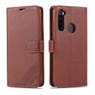 For Xiaomi Redmi Note 8 AZNS Sheepskin Texture Horizontal Flip Leather Case with Holder & Card Slots & Wallet(Brown) - 1