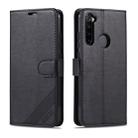 For Xiaomi Redmi Note 8T AZNS Sheepskin Texture Horizontal Flip Leather Case with Holder & Card Slots & Wallet(Black) - 1