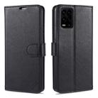 For Xiaomi 10 Lite AZNS Sheepskin Texture Horizontal Flip Leather Case with Holder & Card Slots & Wallet(Black) - 1