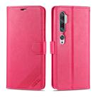 For Xiaomi CC9 Pro AZNS Sheepskin Texture Horizontal Flip Leather Case with Holder & Card Slots & Wallet(Red) - 1