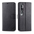 For Xiaomi CC9 Pro AZNS Sheepskin Texture Horizontal Flip Leather Case with Holder & Card Slots & Wallet(Black) - 1