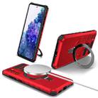 For Samsung Galaxy S20 FE MagSafe Magnetic Holder Phone Case(Red) - 1