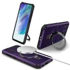 For Samsung Galaxy S21 FE 5G MagSafe Magnetic Holder Phone Case(Purple) - 1