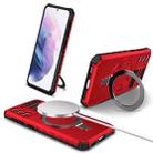 For Samsung Galaxy S21 5G MagSafe Magnetic Holder Phone Case(Red) - 1